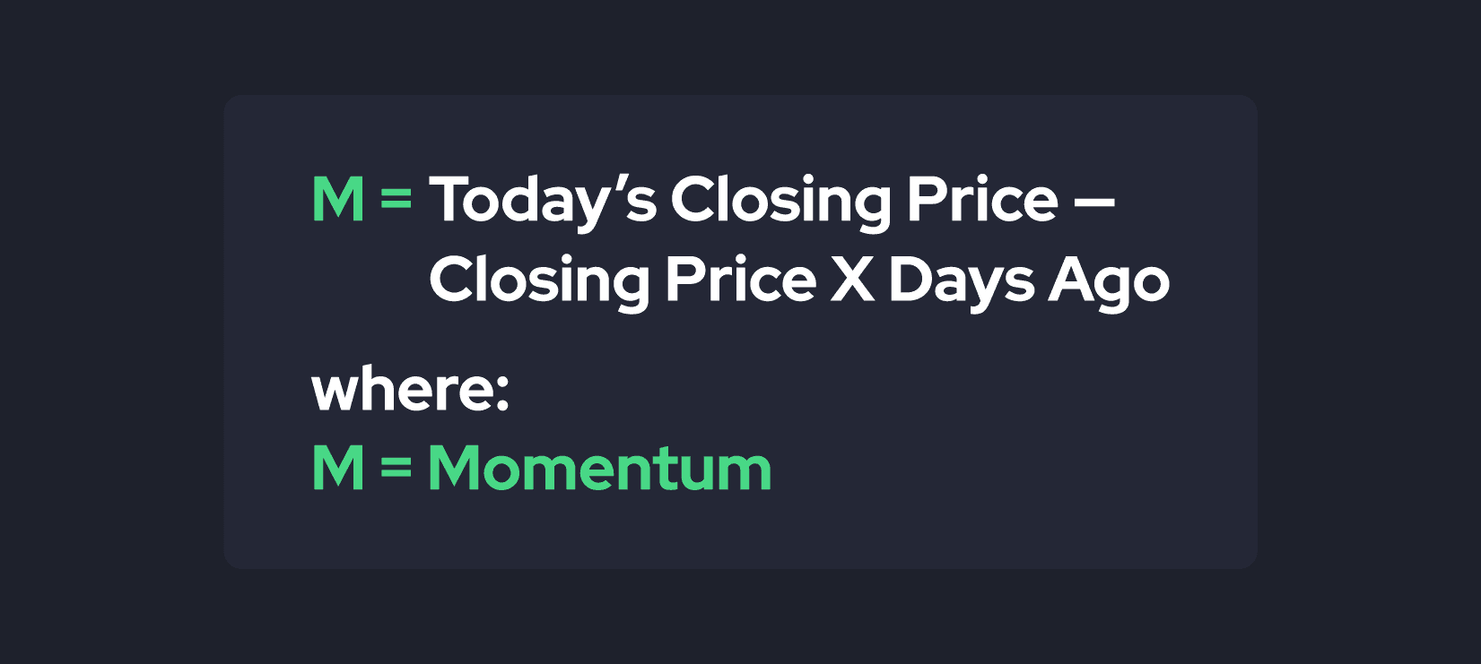 How to calculate Momentum 