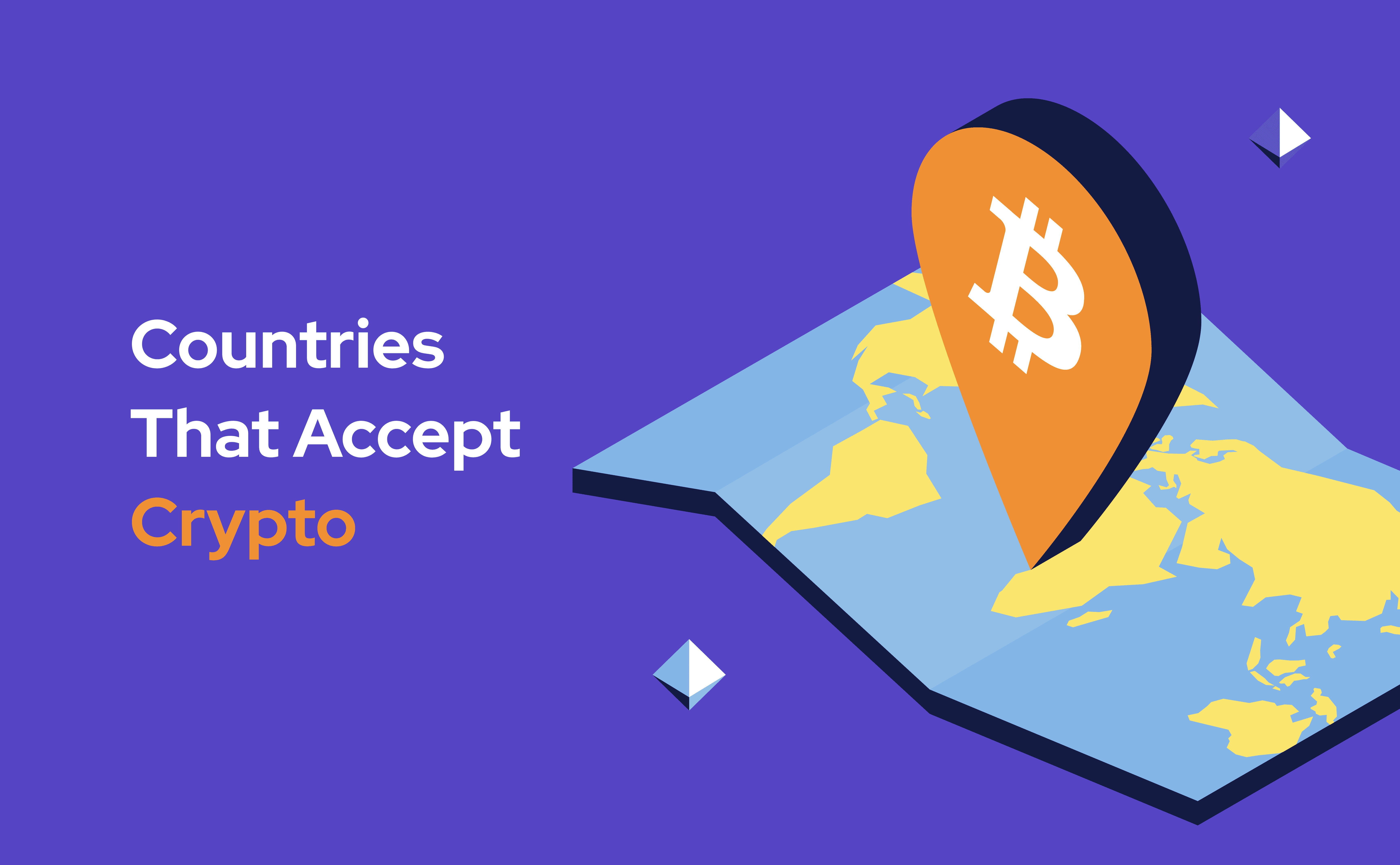 Šalys, priimančios Bitcoin