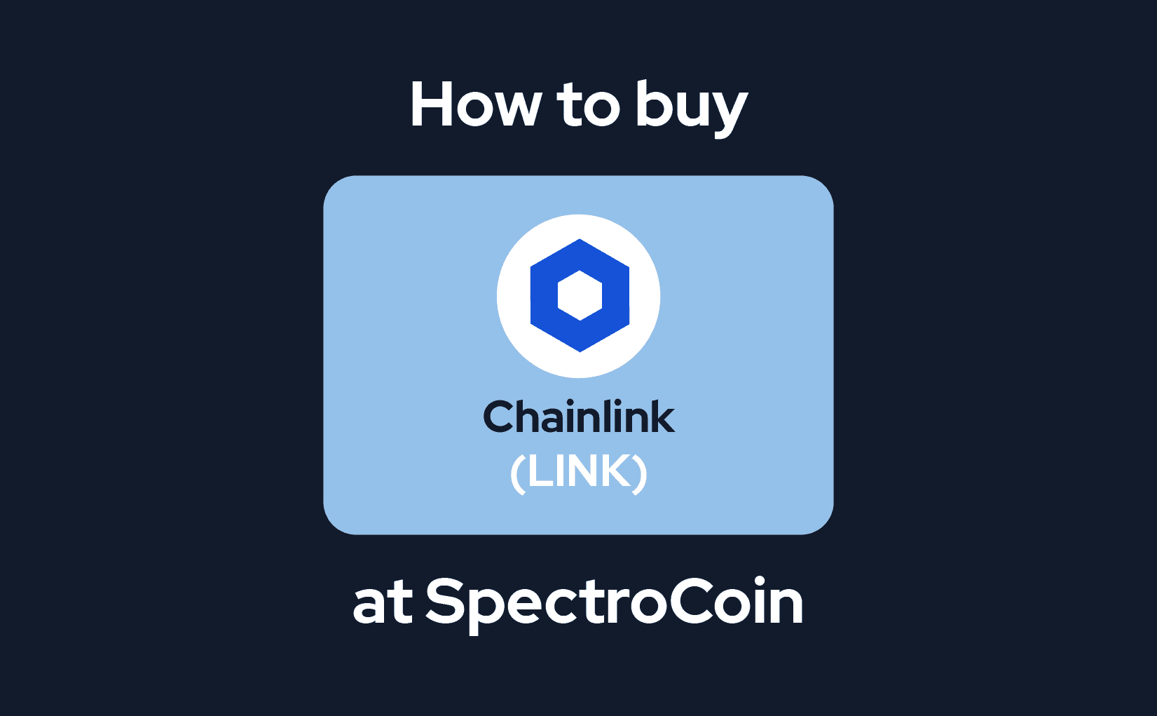 Guide to buying Chainlink at SpectroCoin