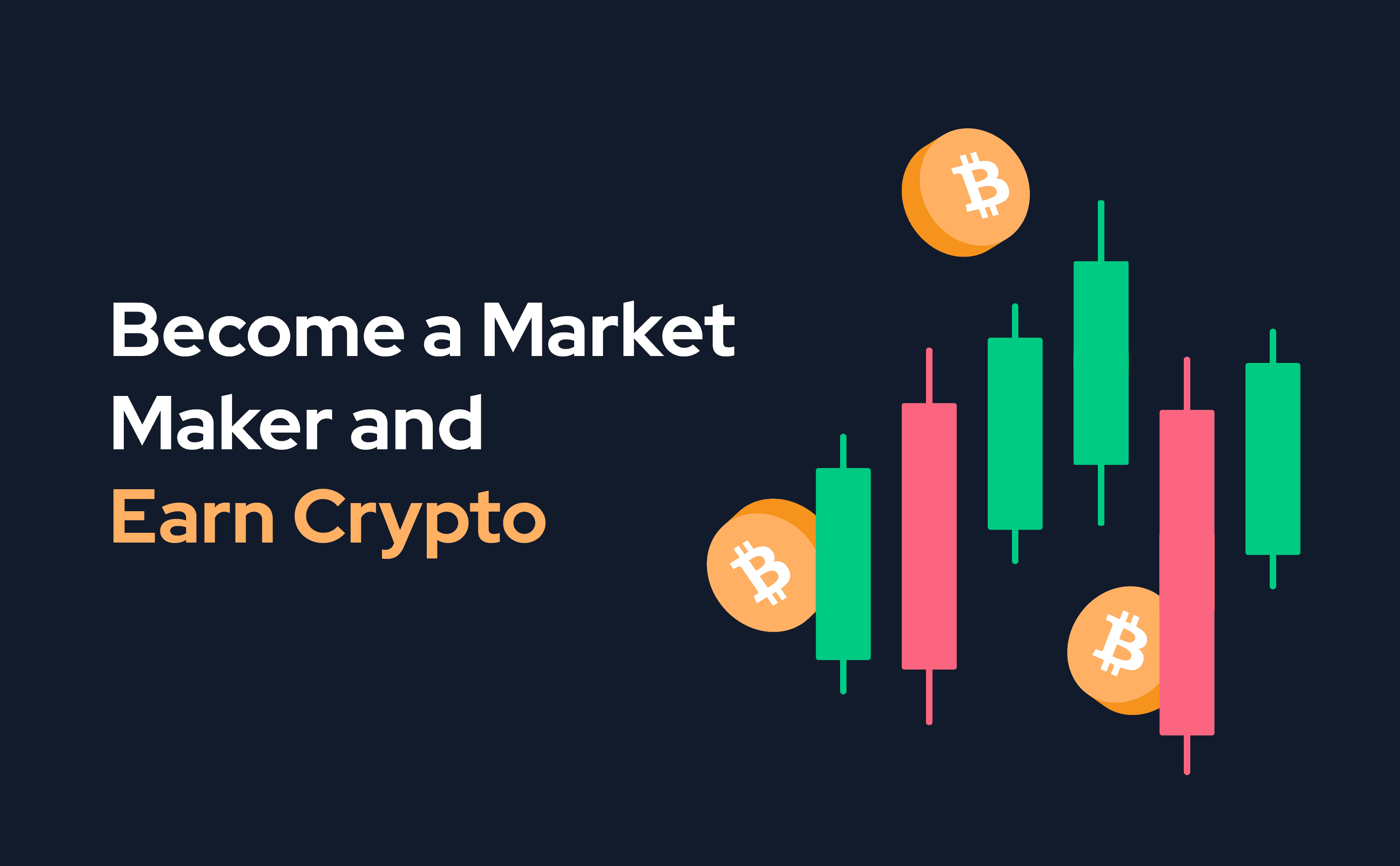 Market makers at SpectroCoin Exchange can earn crypto by making the market.