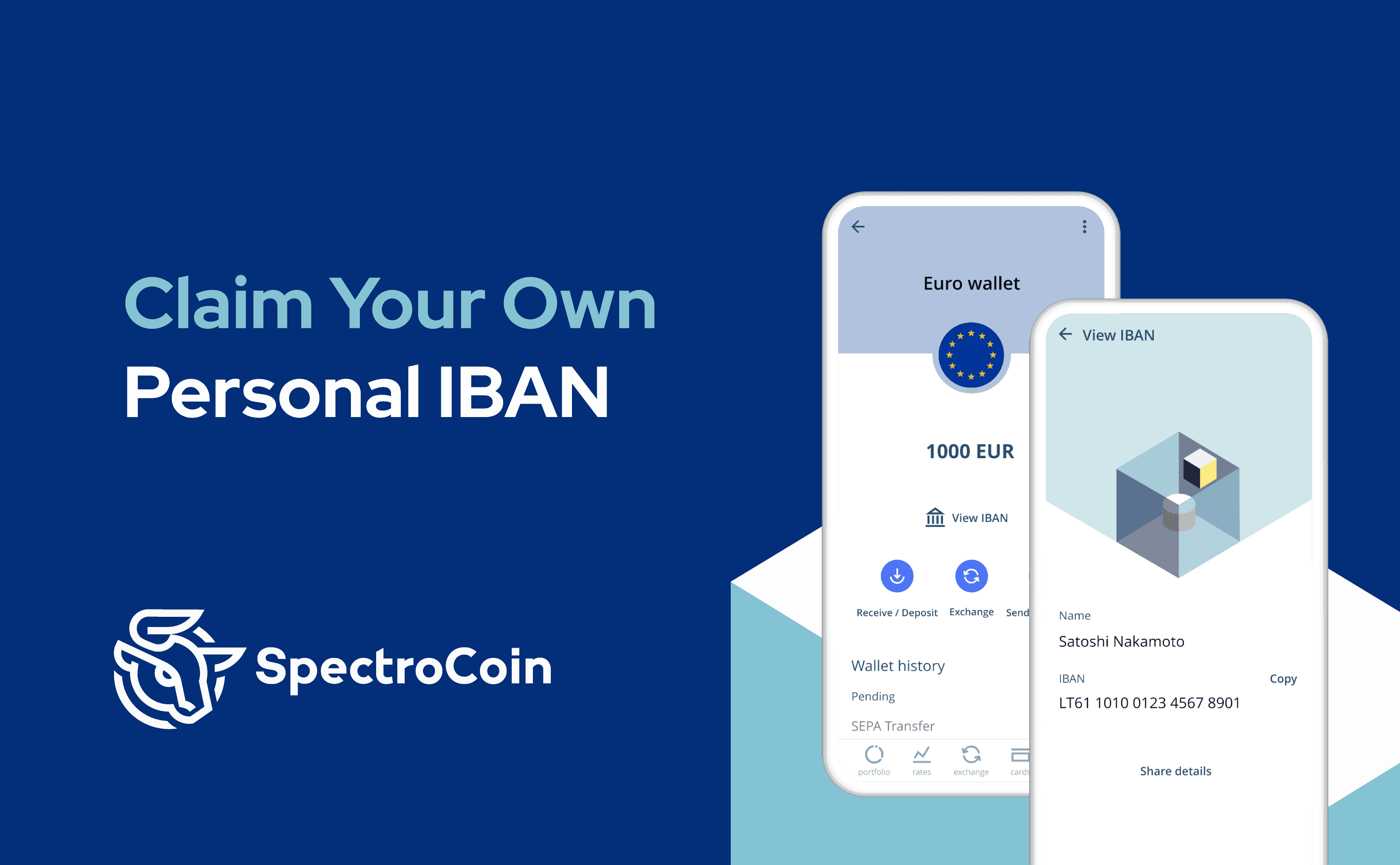  No šī brīža lietotāji var saņemt savu IBAN kontu SpectroCoin platformā.