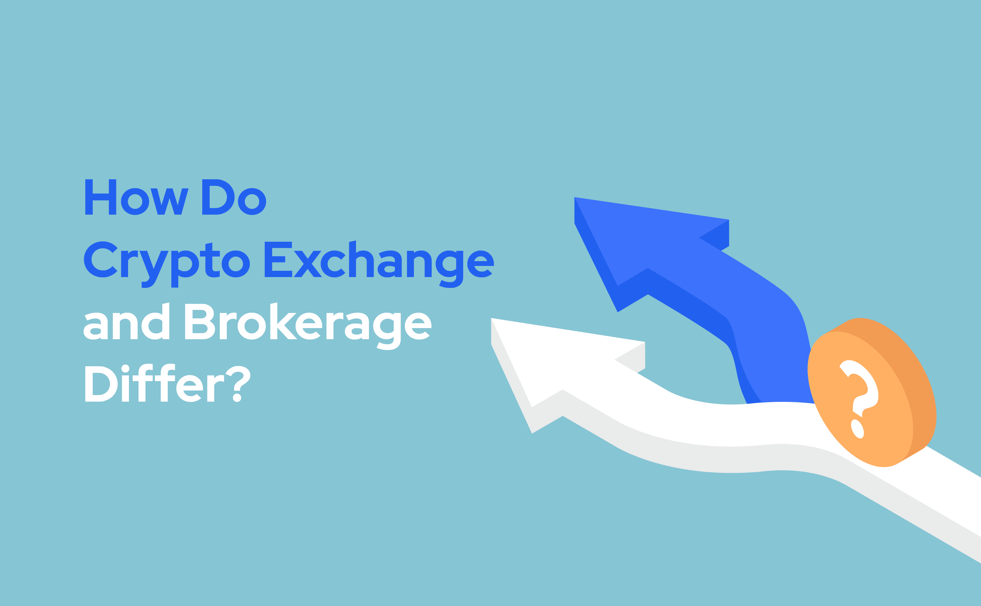 Differences between crypto broker and exchange services.