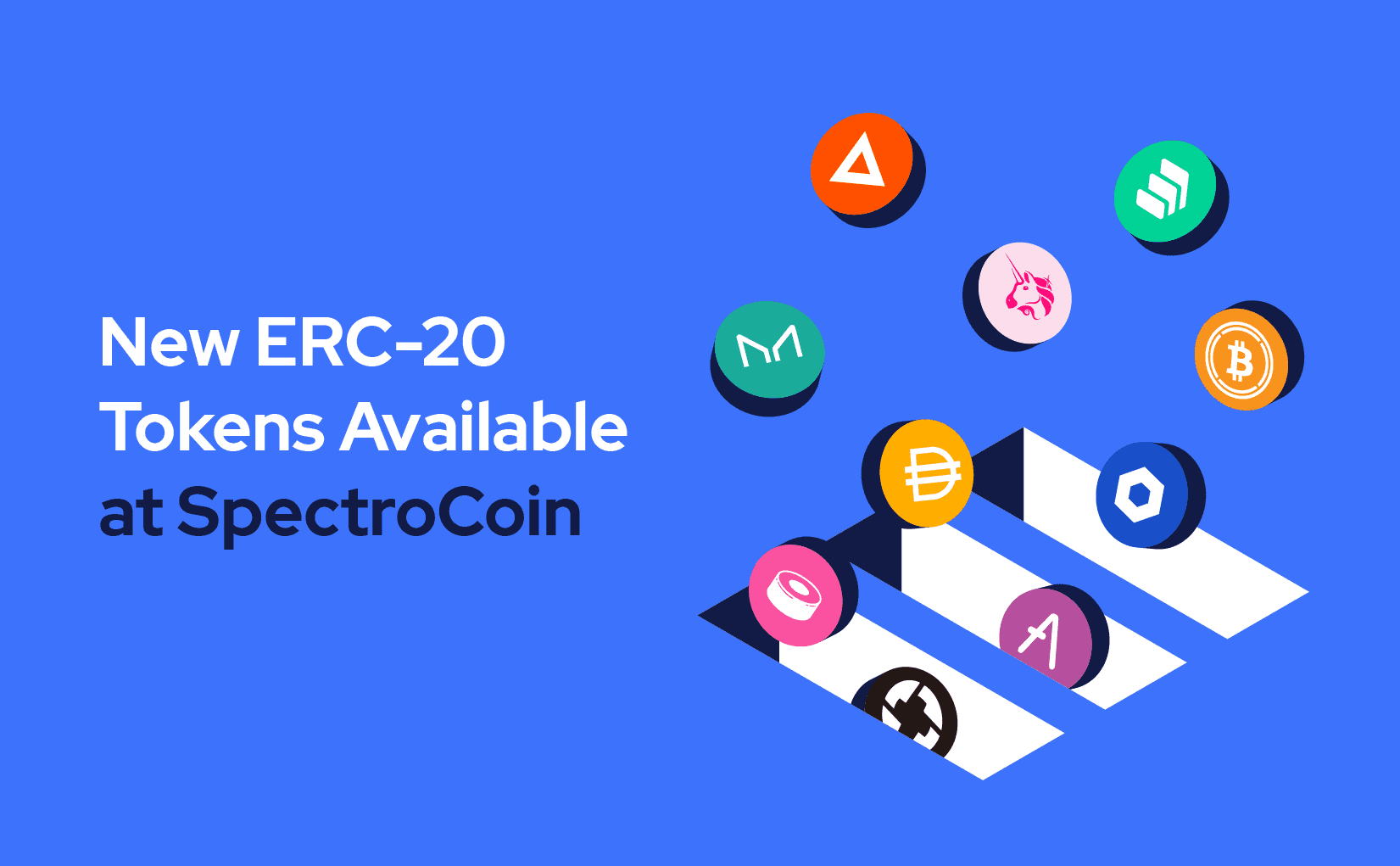 SpectroCoinis on saadaval uued ERC-20 tokenid